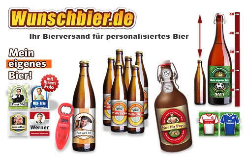 Bedrucktes Flaschenetikett für ihr Bier selbsklebend personalisiert